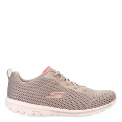 Walking*Skechers Women's , GO WALK Travel - Fun Journey Sneaker - Wide Width Taupe
