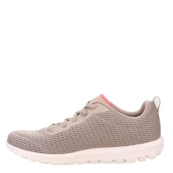 Walking*Skechers Women's , GO WALK Travel - Fun Journey Sneaker - Wide Width Taupe