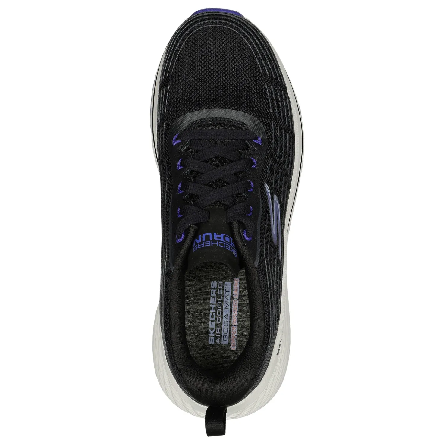 Running*Skechers Women's , GOrun Max Cushioning Elite 2.0 Sneaker Black Purple Flower