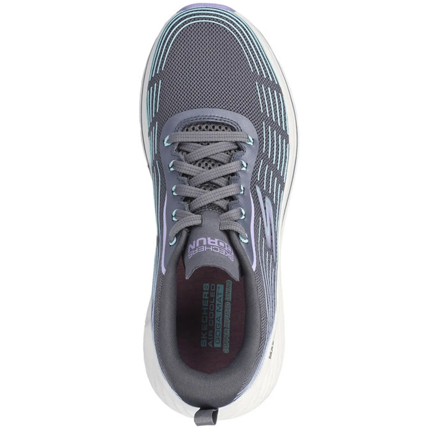 Running*Skechers Women's , GOrun Max Cushioning Elite 2.0 Sneaker Grey / Purple
