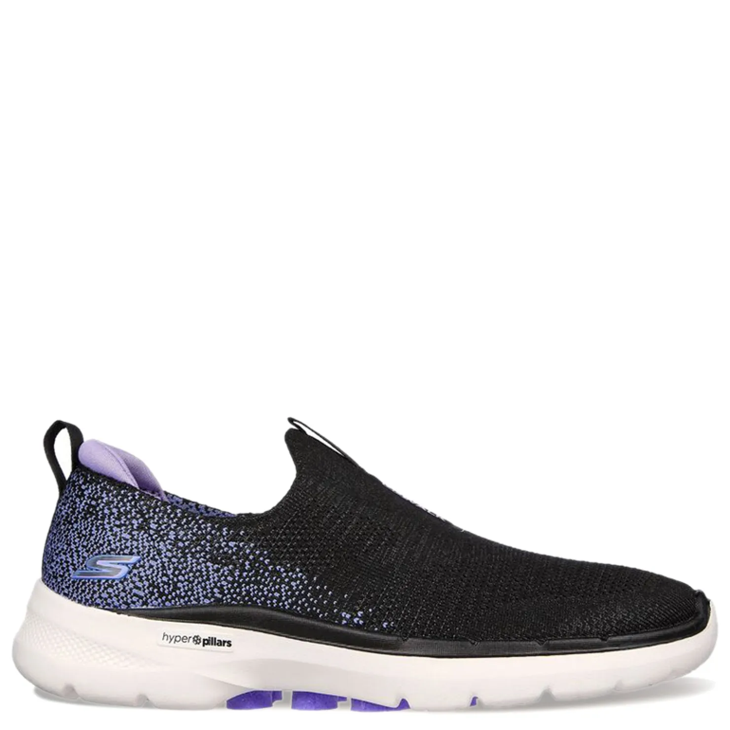 Walking*Skechers Women's , GOwalk 6 - Glimmering Slip-On Black/Lavender
