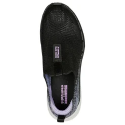 Walking*Skechers Women's , GOwalk 6 - Glimmering Slip-On Black/Lavender