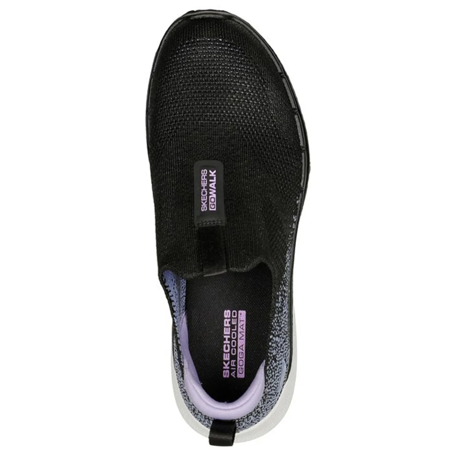 Walking*Skechers Women's , GOwalk 6 - Glimmering Slip-On Black/Lavender