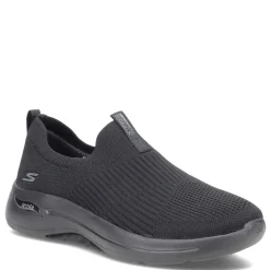 Walking*Skechers Women's , GOwalk Arch Fit - Iconic Slip-On - Wide Width Black/Black