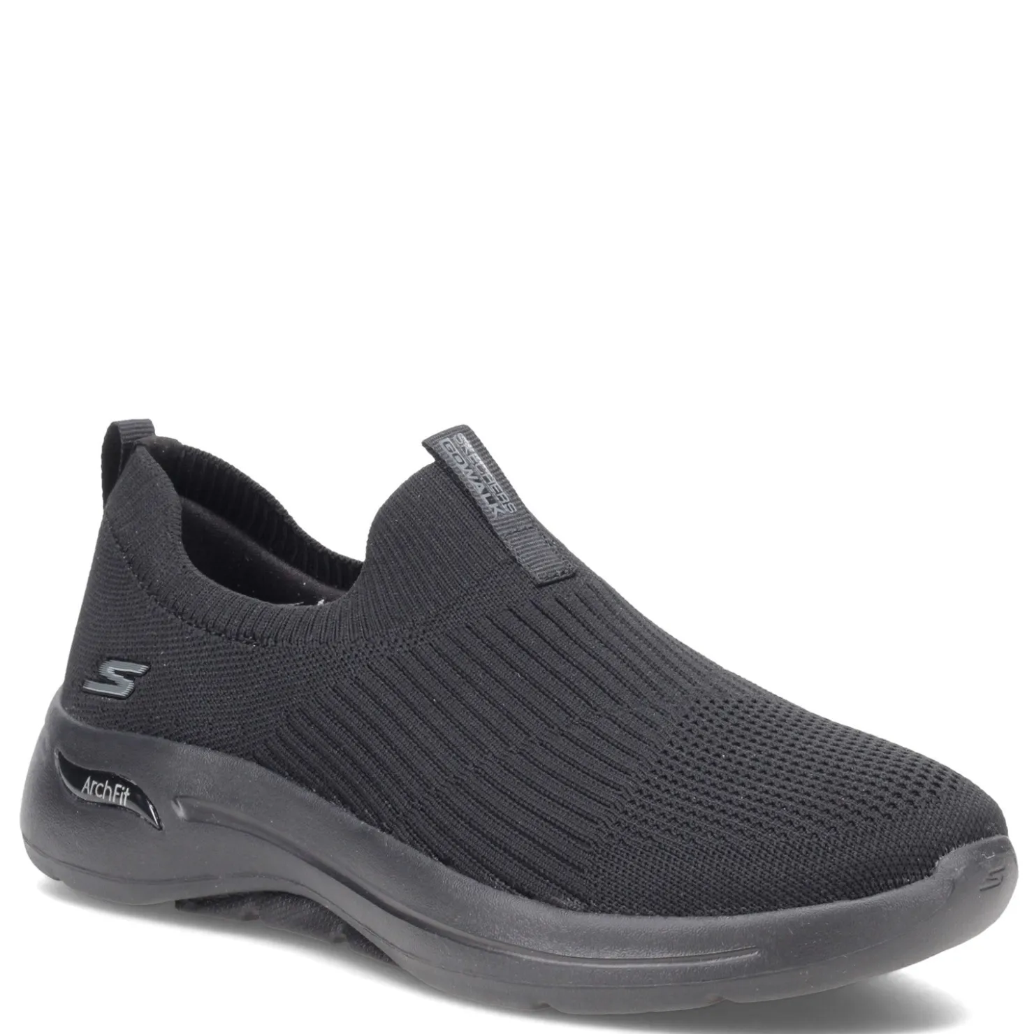 Walking*Skechers Women's , GOwalk Arch Fit - Iconic Slip-On - Wide Width Black/Black