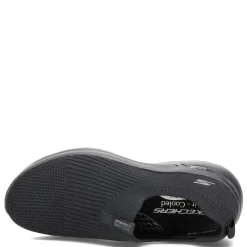 Walking*Skechers Women's , GOwalk Arch Fit - Iconic Slip-On - Wide Width Black/Black