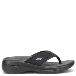 Flip Flops*Skechers Women's , GOwalk Arch Fit - Dazzle Sandal Black