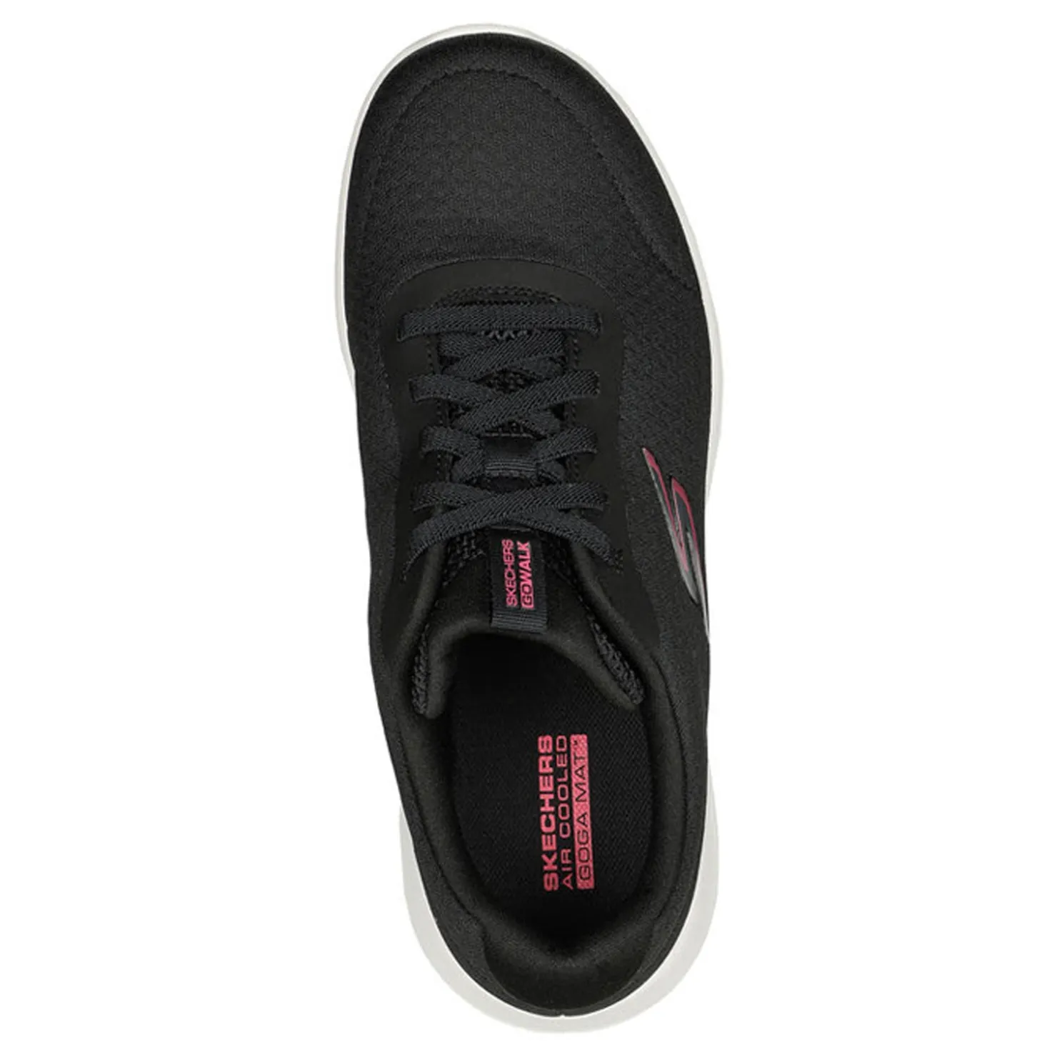 Walking*Skechers Women's , GOwalk Joy - Ecstatic Walking Shoe - Wide Width Black/White