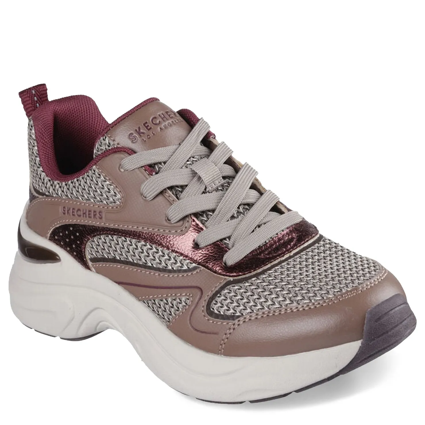 Fashion & Street*Skechers Women's , Hazel - Metallic Soiree Sneaker Brown Multi