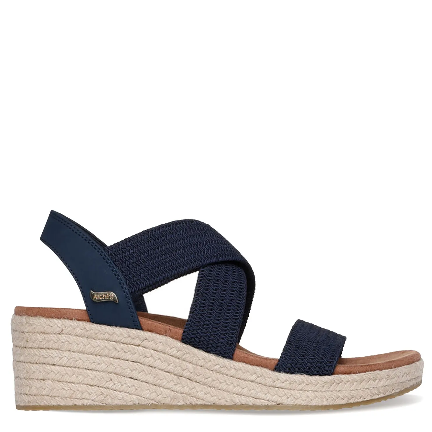 Footbed Sandals*Skechers Women's , Martha Stewart: Arch Fit Beverlee - Brentwood Sandal Navy