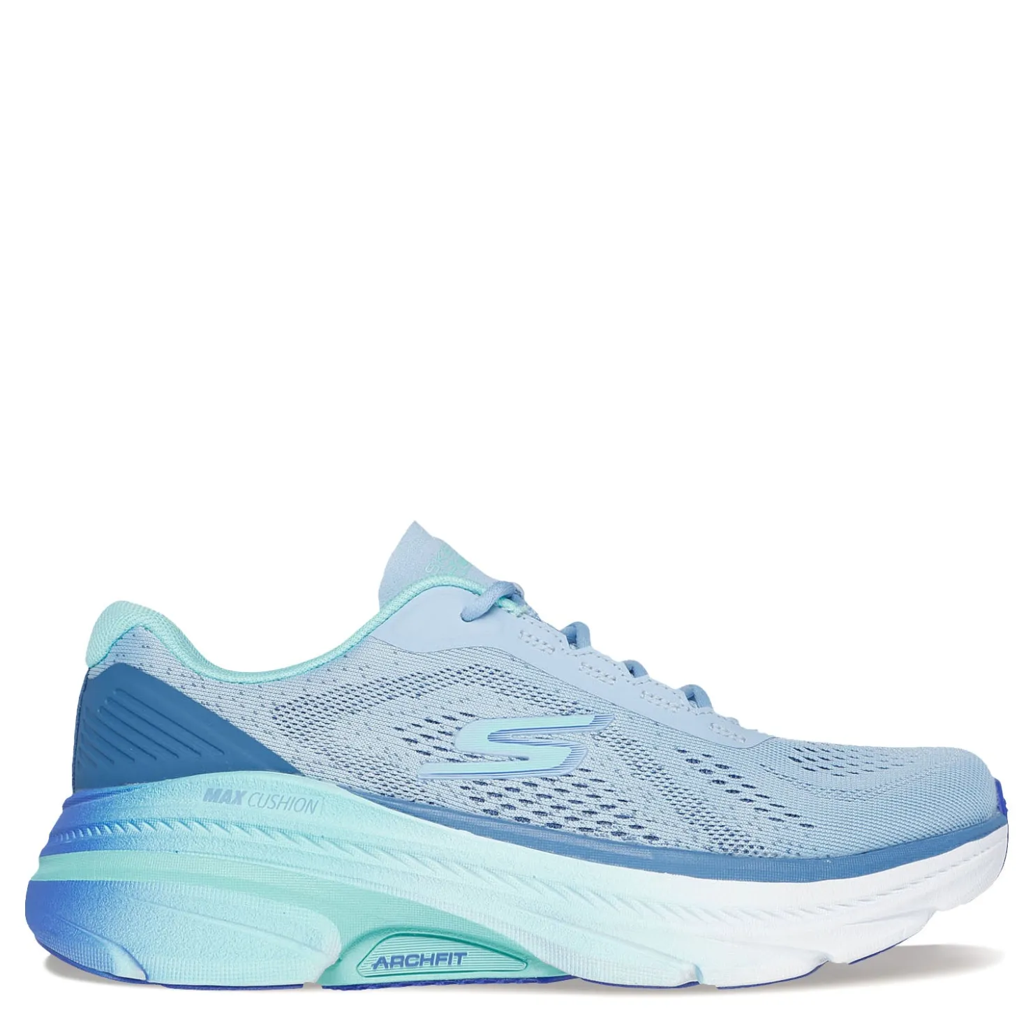 Running*Skechers Women's , Max Cushioning Arch Fit 2.0 - Alcona Sneaker Light Blue/Blue