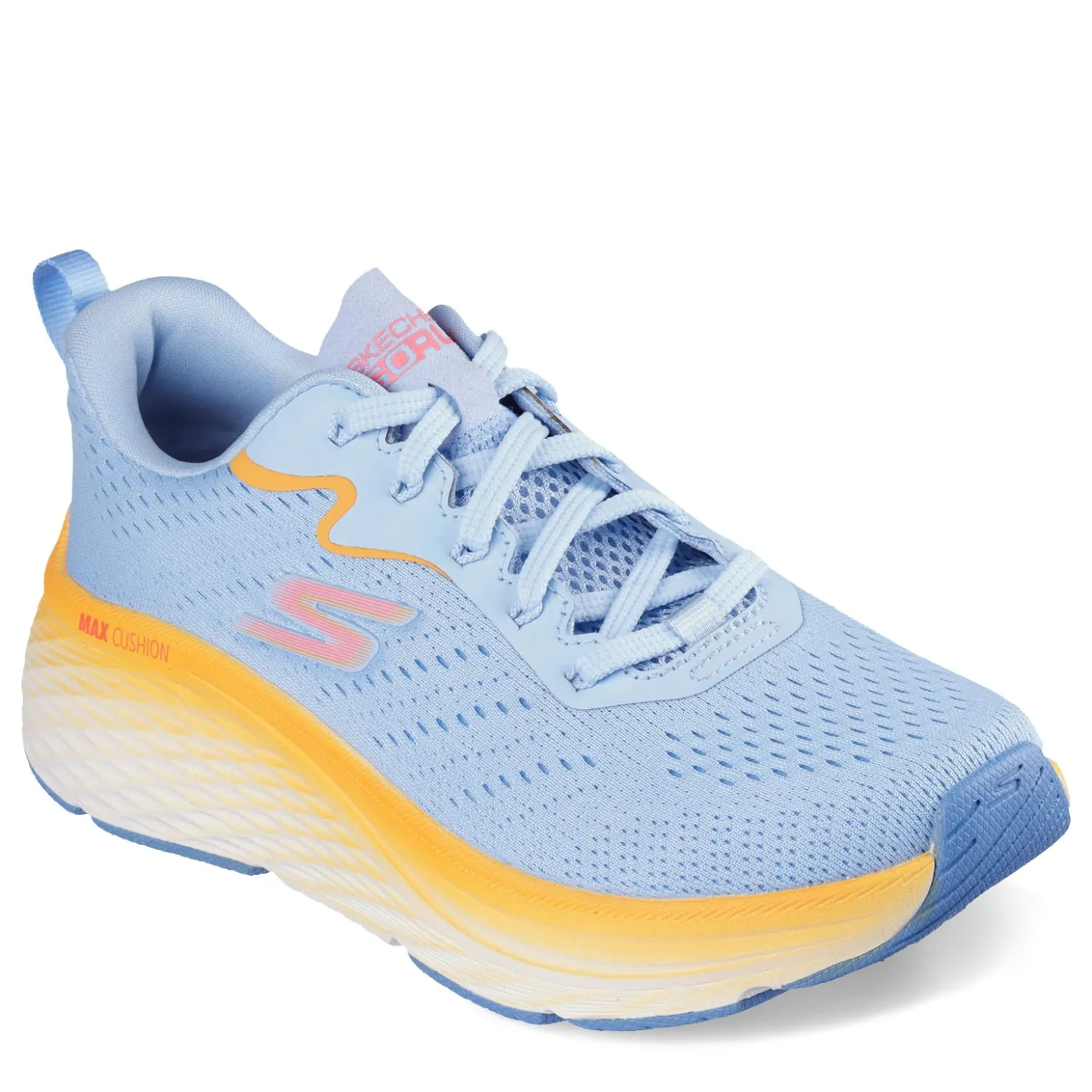Running*Skechers Women's , Max Cushioning Elite 2.0 - Unbreakable Sneaker Blue/Orange
