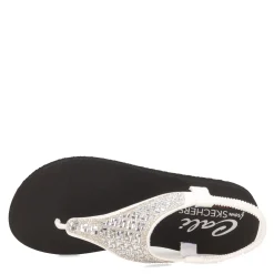 Flip Flops*Skechers Women's , Meditation - Sweet Rock Sandal White