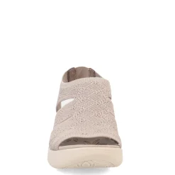 Wedges*Skechers Women's , Pier Lite - Crochet Sandal Taupe