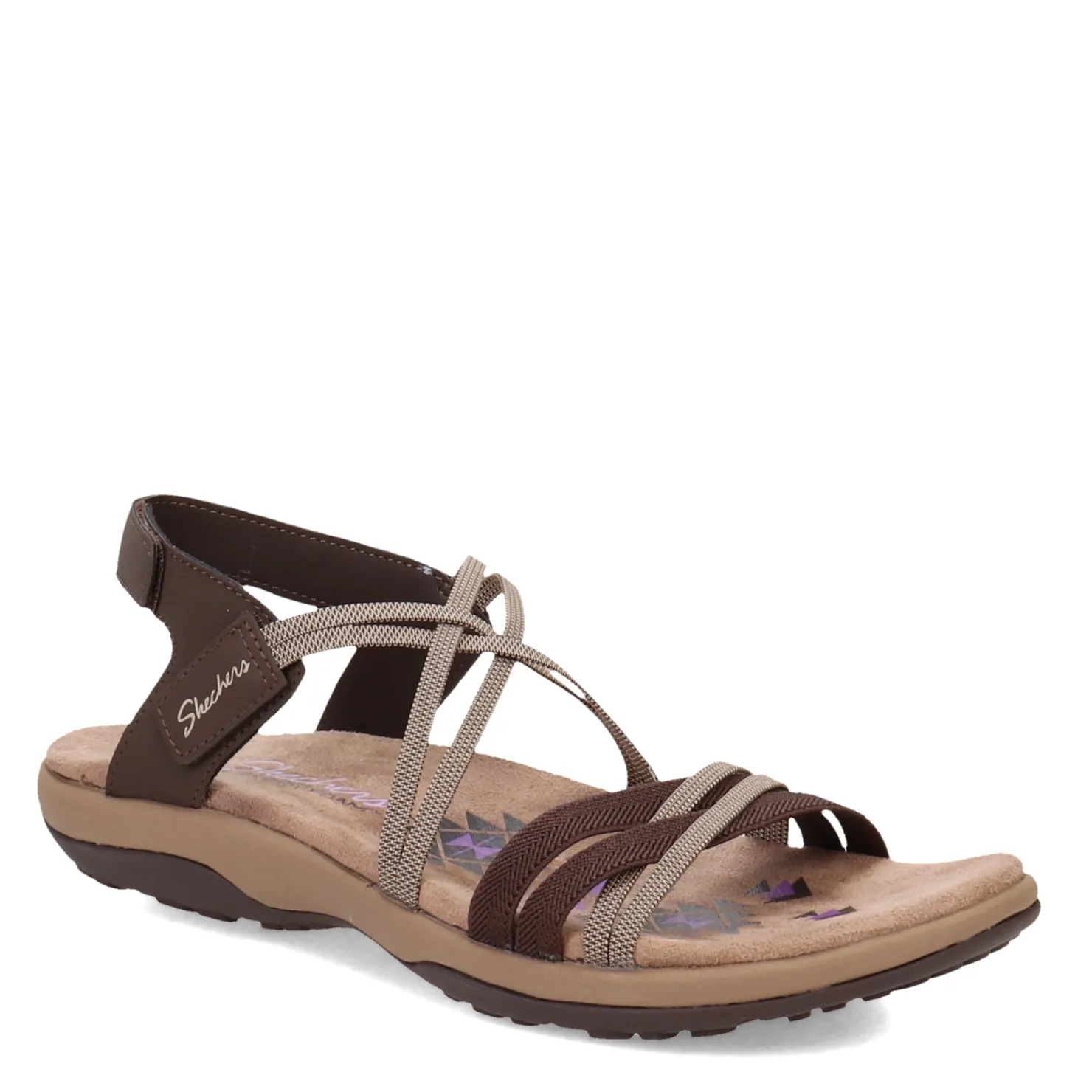 Outdoor & Hiking*Skechers Women's , Reggae Slim - Takes Two Sandal Chocolate