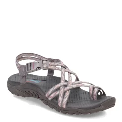 Outdoor & Hiking*Skechers Women's , Reggae Strappy Sling Sandal Gray