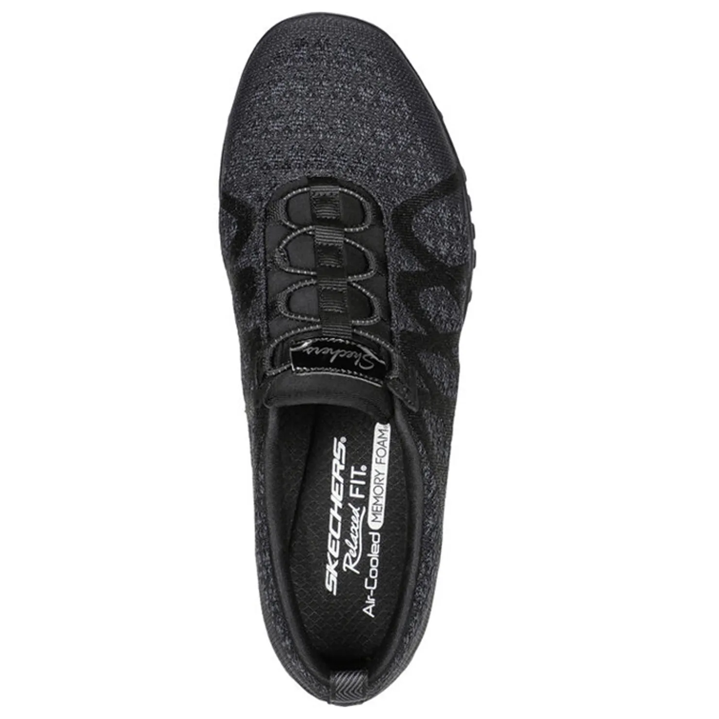 Walking*Skechers Women's , Relaxed Fit: Breathe-Easy - Infi-Knity Sneaker Black