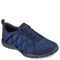 Walking*Skechers Women's , Relaxed Fit: Breathe-Easy - Infi-Knity Sneaker Navy