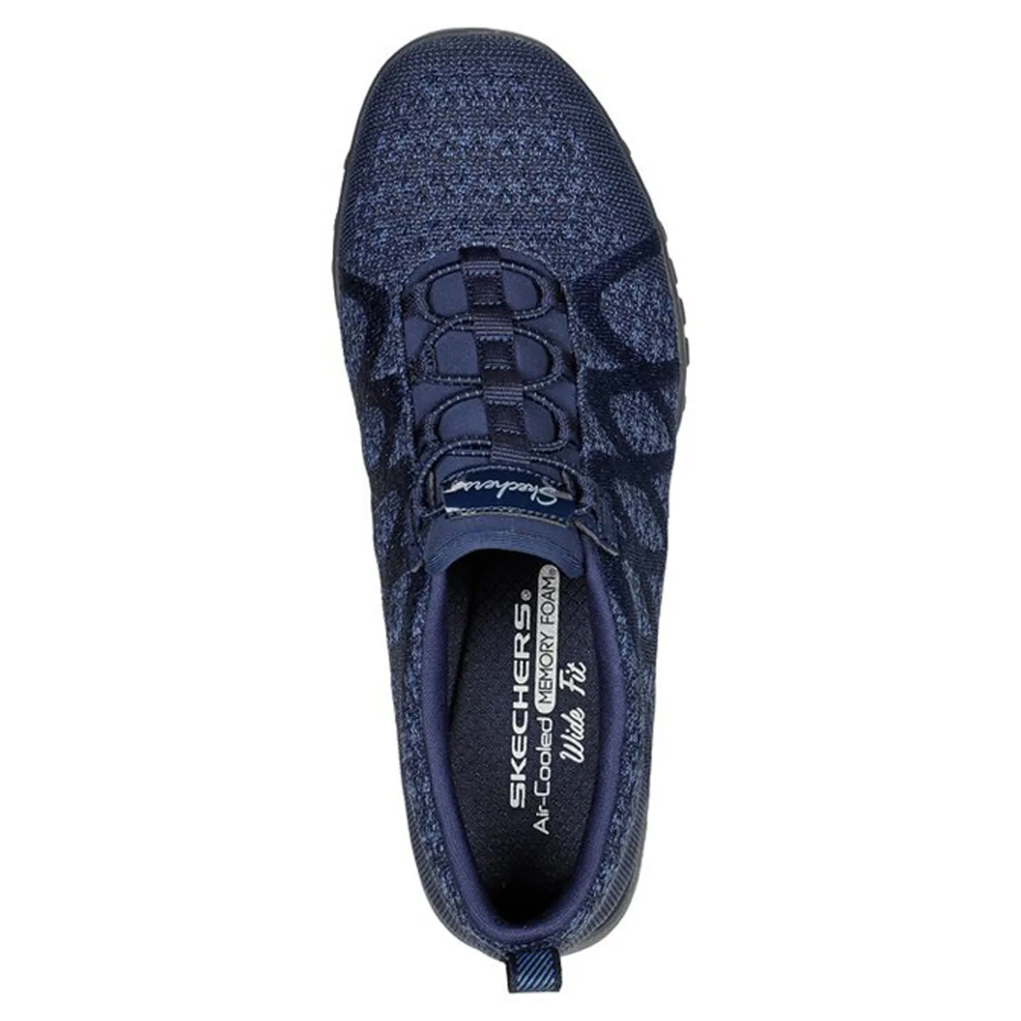 Walking*Skechers Women's , Relaxed Fit: Breathe-Easy - Infi-Knity Sneaker Navy