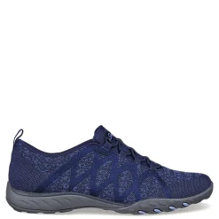 Walking*Skechers Women's , Relaxed Fit: Breathe-Easy - Infi-Knity Sneaker - Wide Width Navy