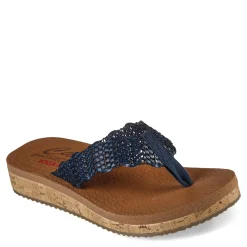 Flip Flops*Skechers Women's , Sandcomber Sandal Navy