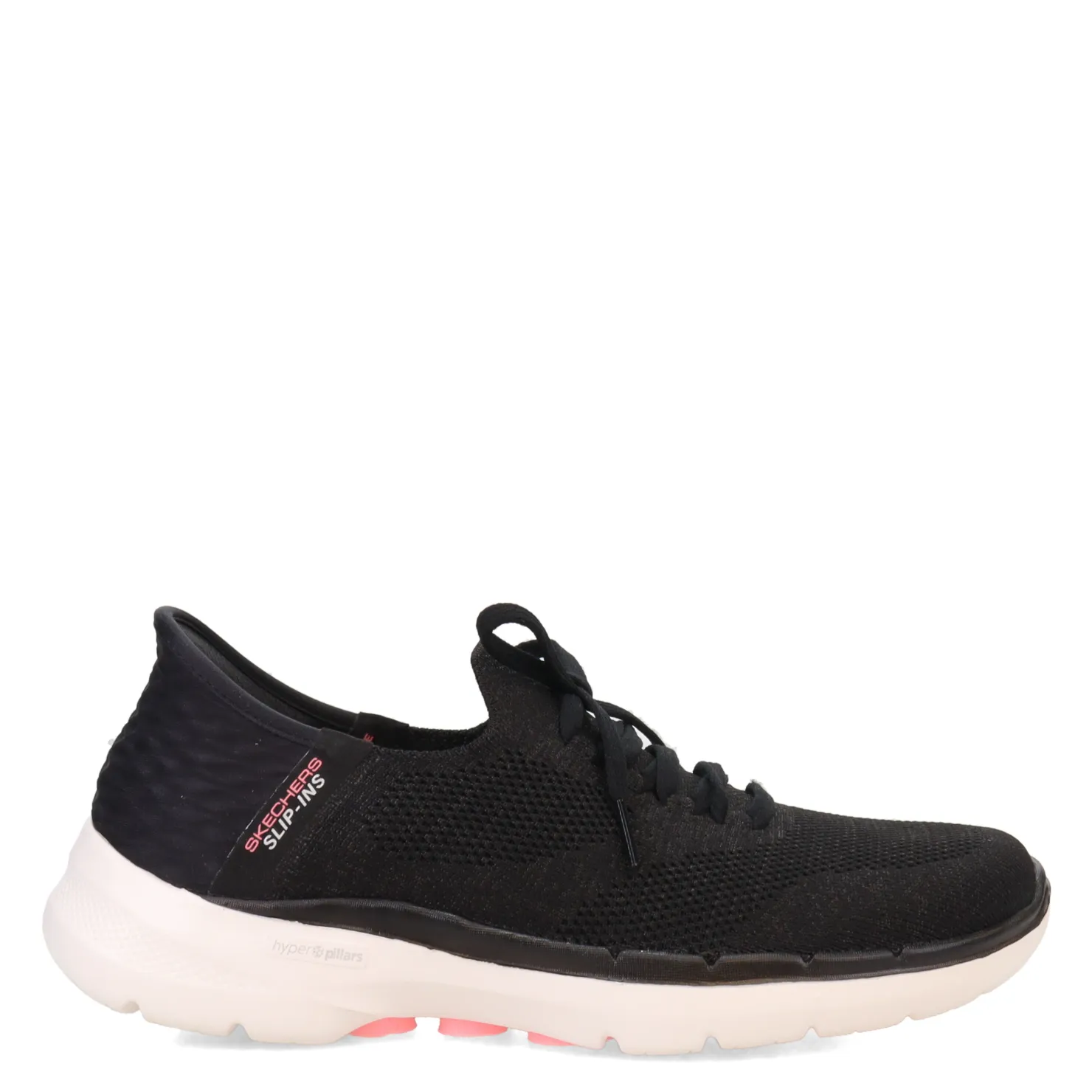 Walking*Skechers Women's , Slip-ins: GO WALK 6 - Lovely Day Sneaker Black Hot Pink