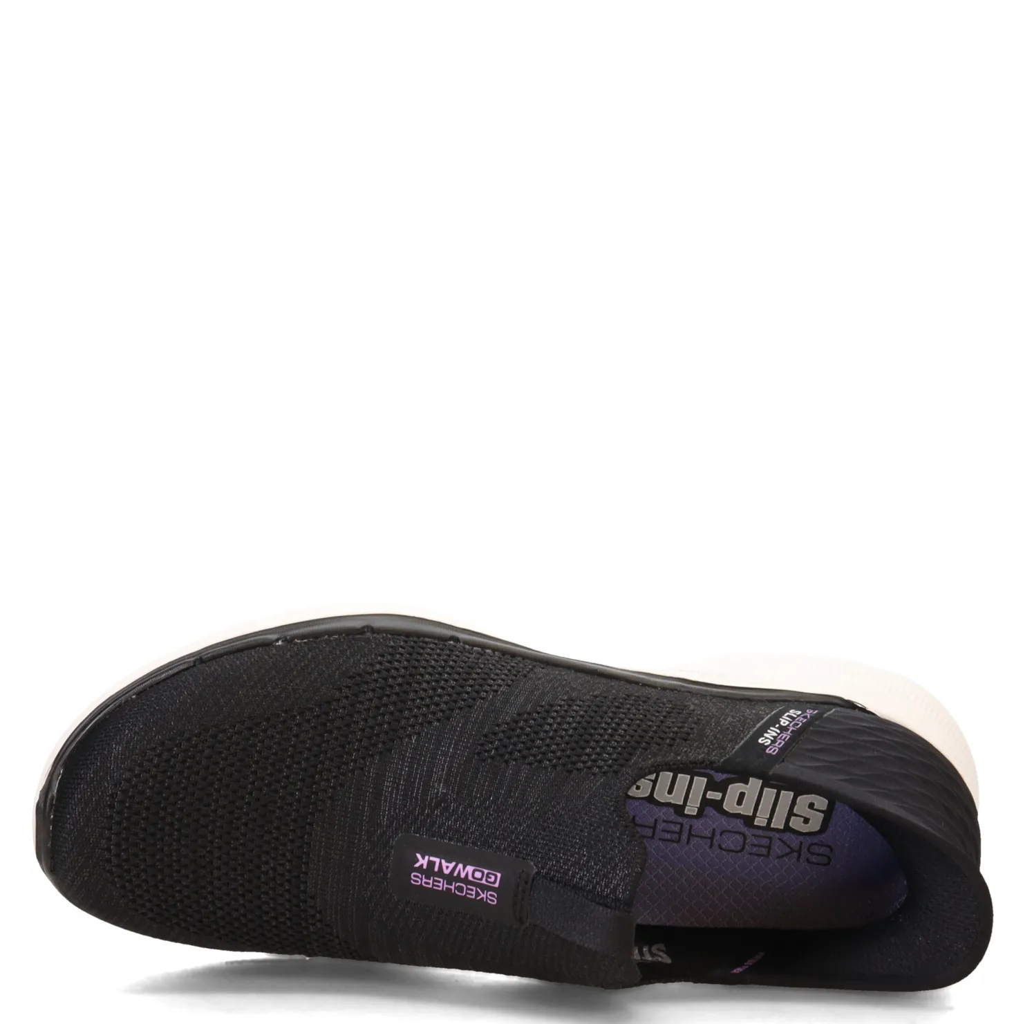 Walking*Skechers Women's , Slip-ins: GO WALK 6 - Fabulous View Sneaker Black/Lavender