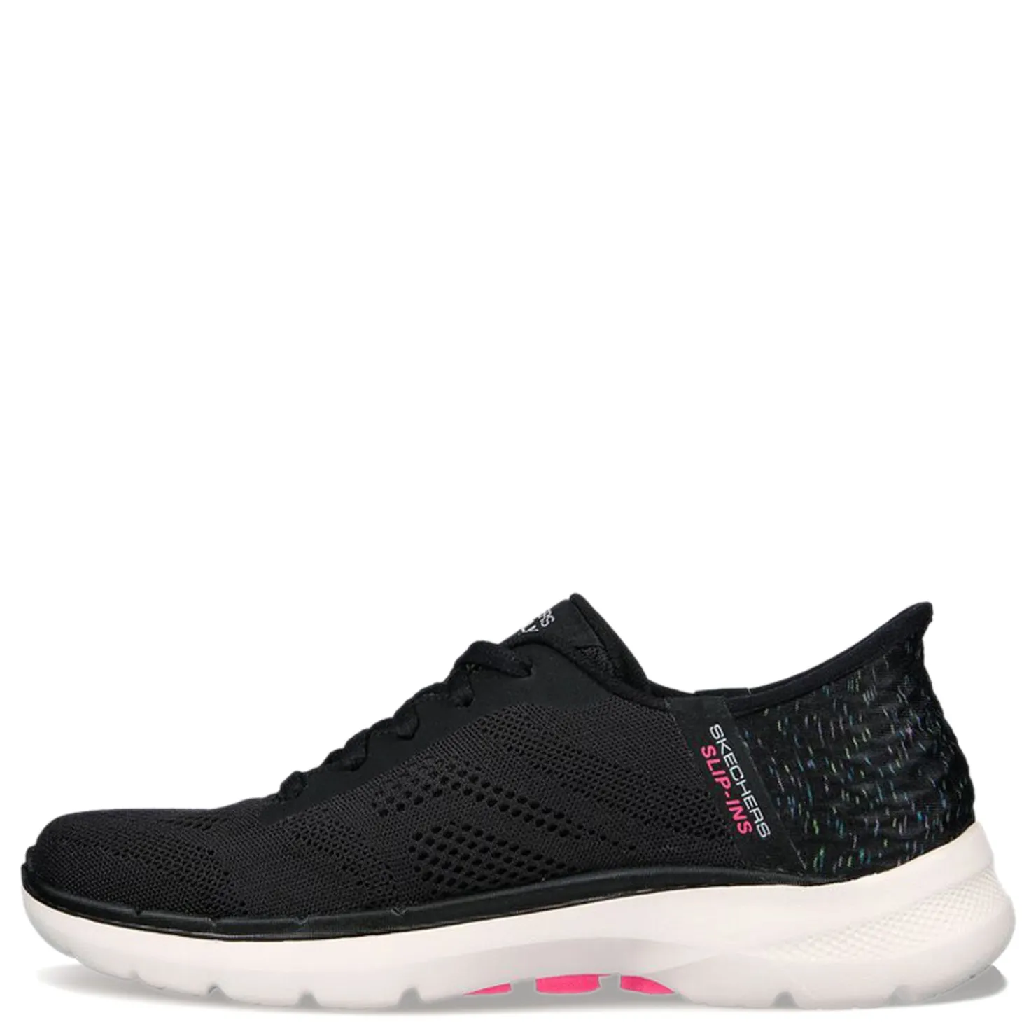 Walking*Skechers Women's , Slip-ins: GO WALK 6 - Vivid Idea Walking Shoe Black Pink