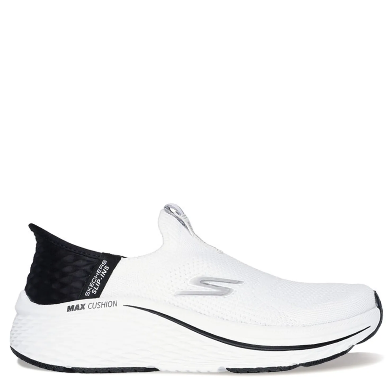 Walking*Skechers Women's Slip-Ins, Max Cushioning Elite 2.0 Walking Shoe White Black