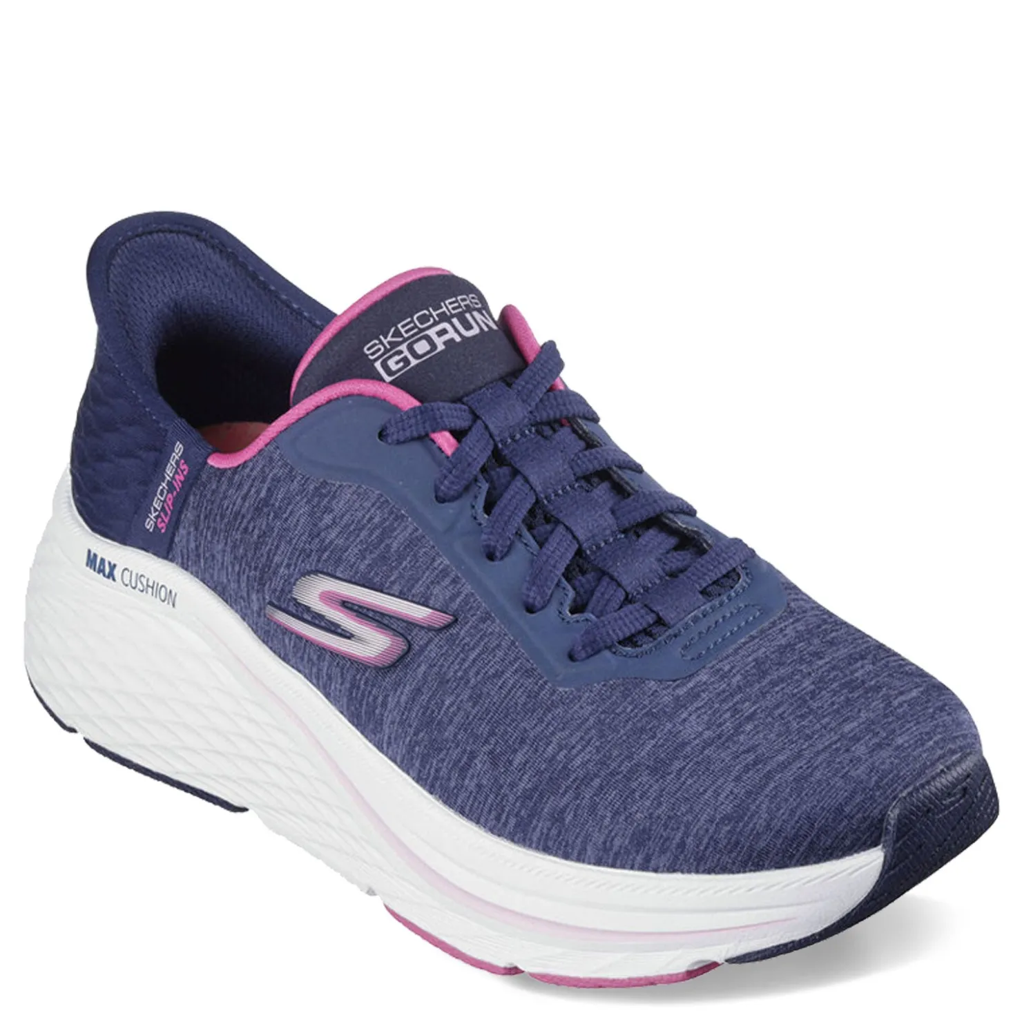 Walking*Skechers Women's , Slip-ins: Max Cushioning Elite - Prevail Sneaker Navy/Pink