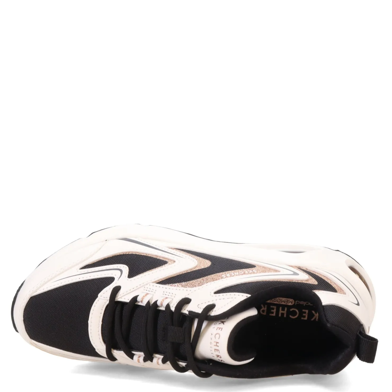 Fashion & Street*Skechers Women's Street, Tres-Air - Shimm-Airy Sneaker White/Rose/Gold