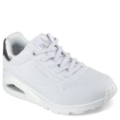 Fashion & Street*Skechers Women's Street, Uno-Shimmer Away Sneaker White Silver