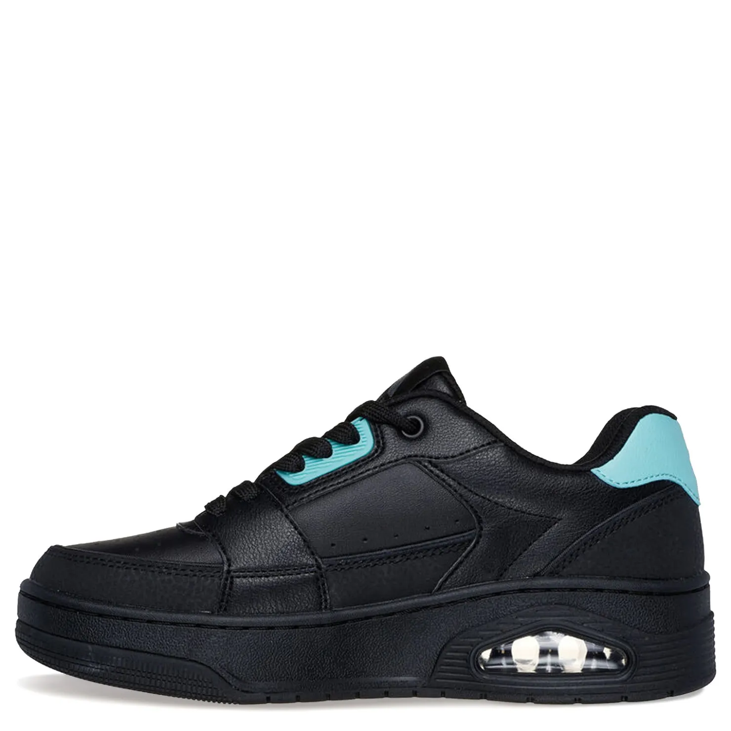 Fashion & Street*Skechers Women's Street, Uno Court - Courted Style Sneaker Black Turquoise
