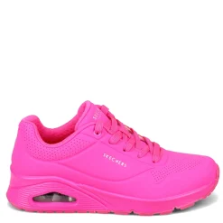 Fashion & Street*Skechers Women's Street, Uno - Neon Nights Sneaker Hot Pink