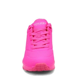 Fashion & Street*Skechers Women's Street, Uno - Neon Nights Sneaker Hot Pink