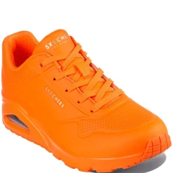 Fashion & Street*Skechers Women's Street, Uno - Neon Nights Sneaker Neon Orange