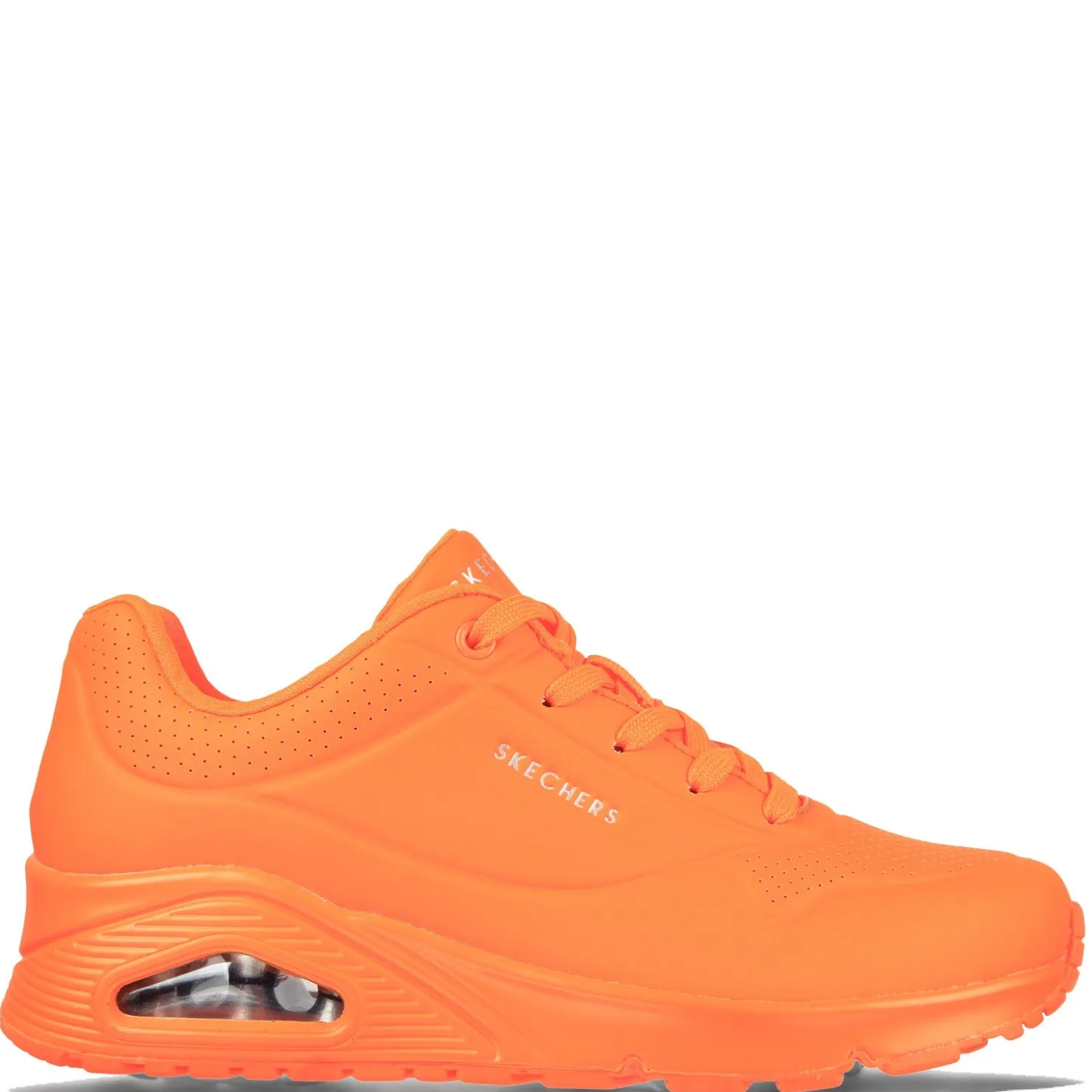 Fashion & Street*Skechers Women's Street, Uno - Neon Nights Sneaker Neon Orange