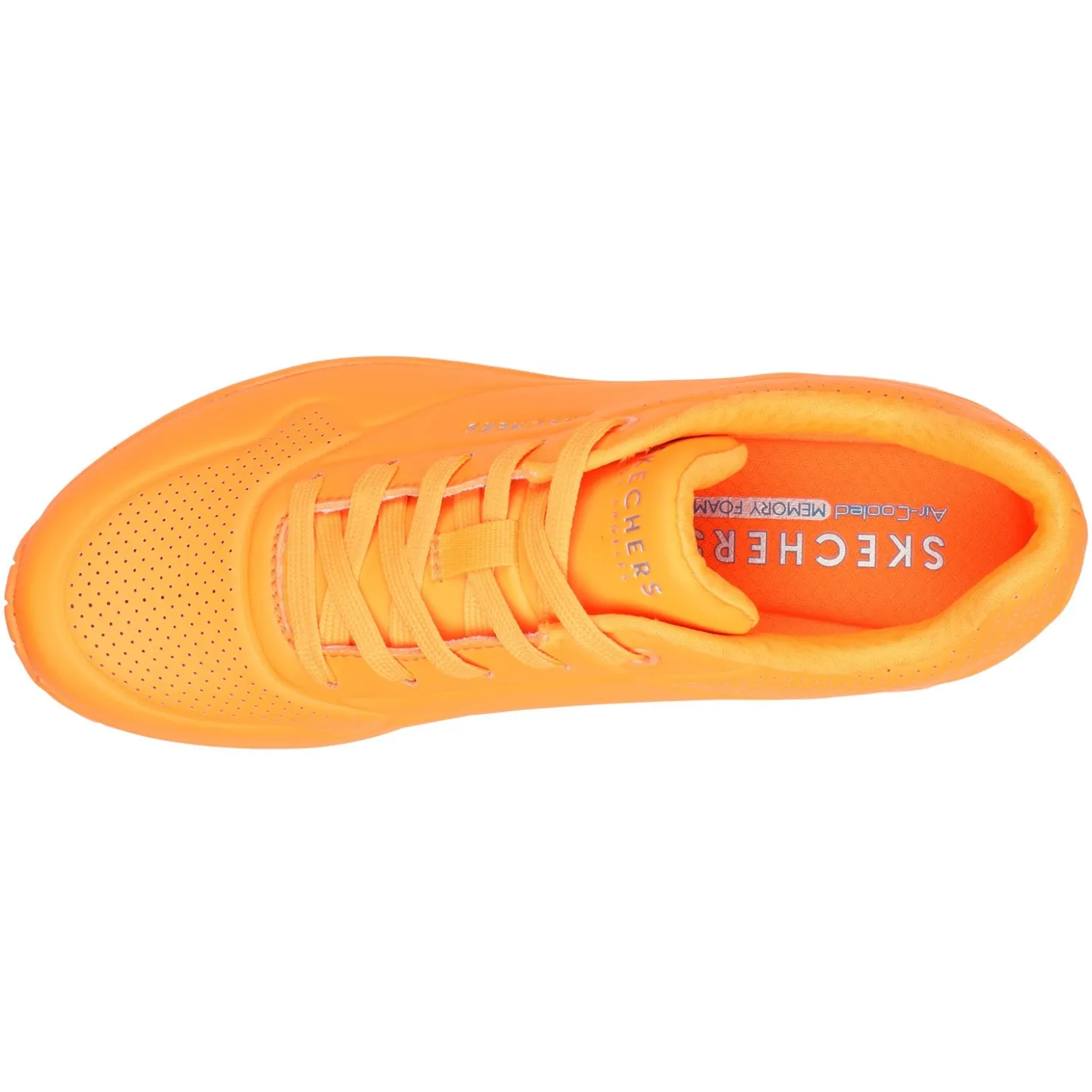 Fashion & Street*Skechers Women's Street, Uno - Neon Nights Sneaker Neon Orange