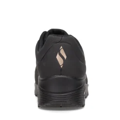 Walking*Skechers Women's Street, Uno - Stand on Air Sneaker - Wide Width Solid Black