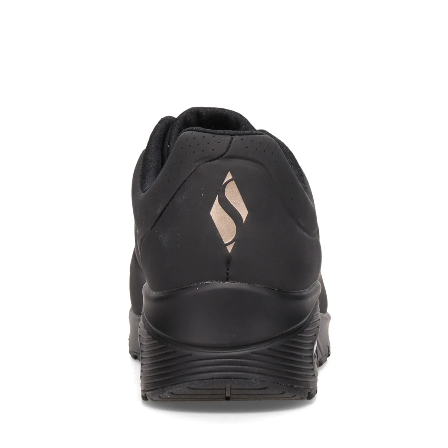 Walking*Skechers Women's Street, Uno - Stand on Air Sneaker - Wide Width Solid Black