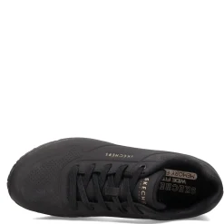 Walking*Skechers Women's Street, Uno - Stand on Air Sneaker - Wide Width Solid Black