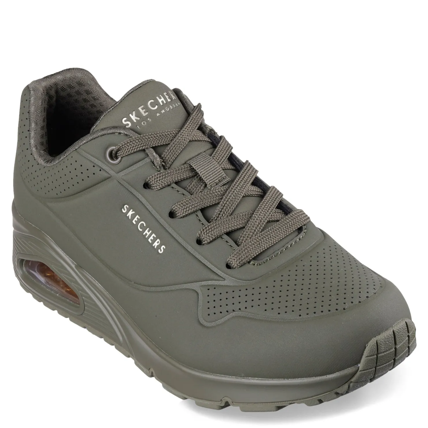 Fashion & Street*Skechers Women's Street, Uno - Stand on Air Sneaker - Wide Width Olive