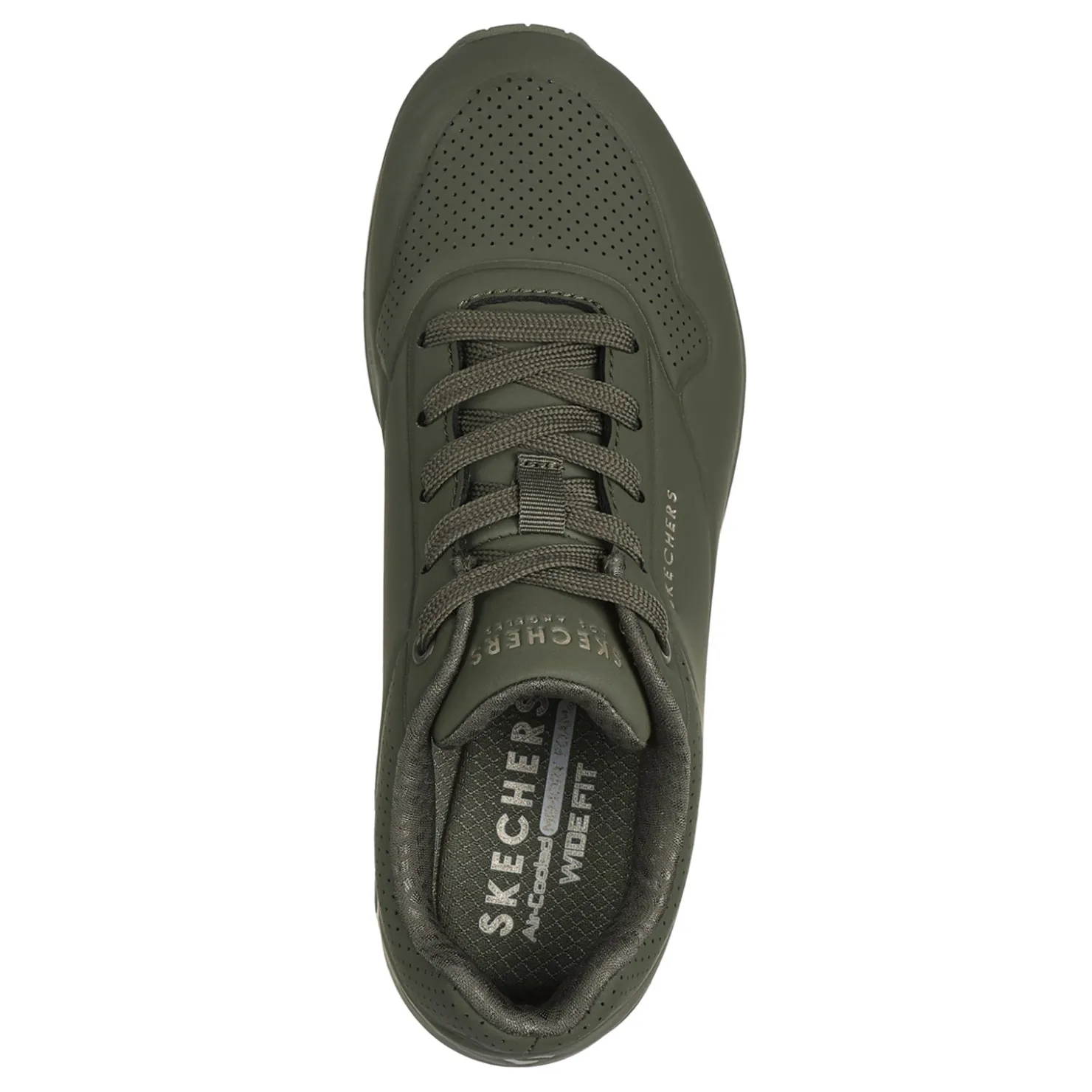 Fashion & Street*Skechers Women's Street, Uno - Stand on Air Sneaker - Wide Width Olive
