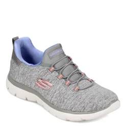 Walking*Skechers Women's , Summits - Quick Getaway Sneaker Grey Blue