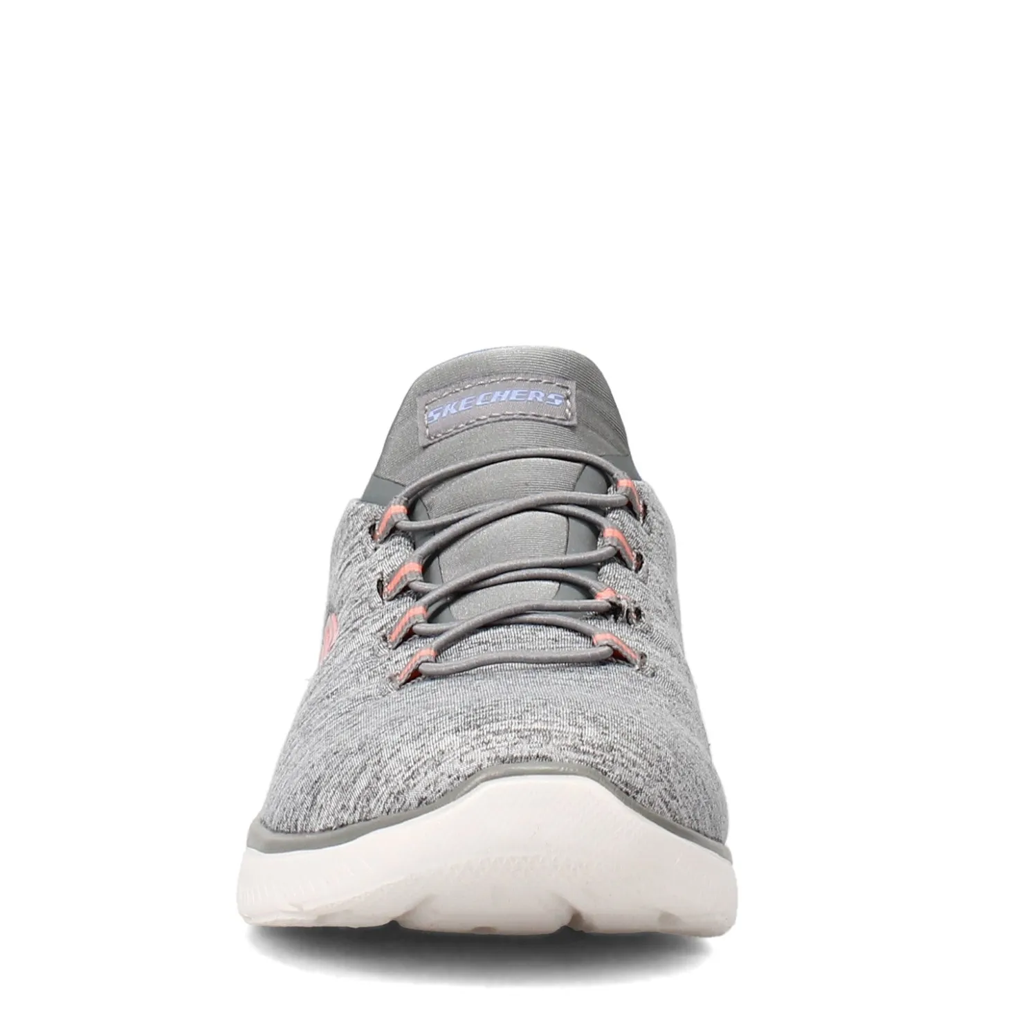 Walking*Skechers Women's , Summits - Quick Getaway Sneaker - Wide Width Grey Blue