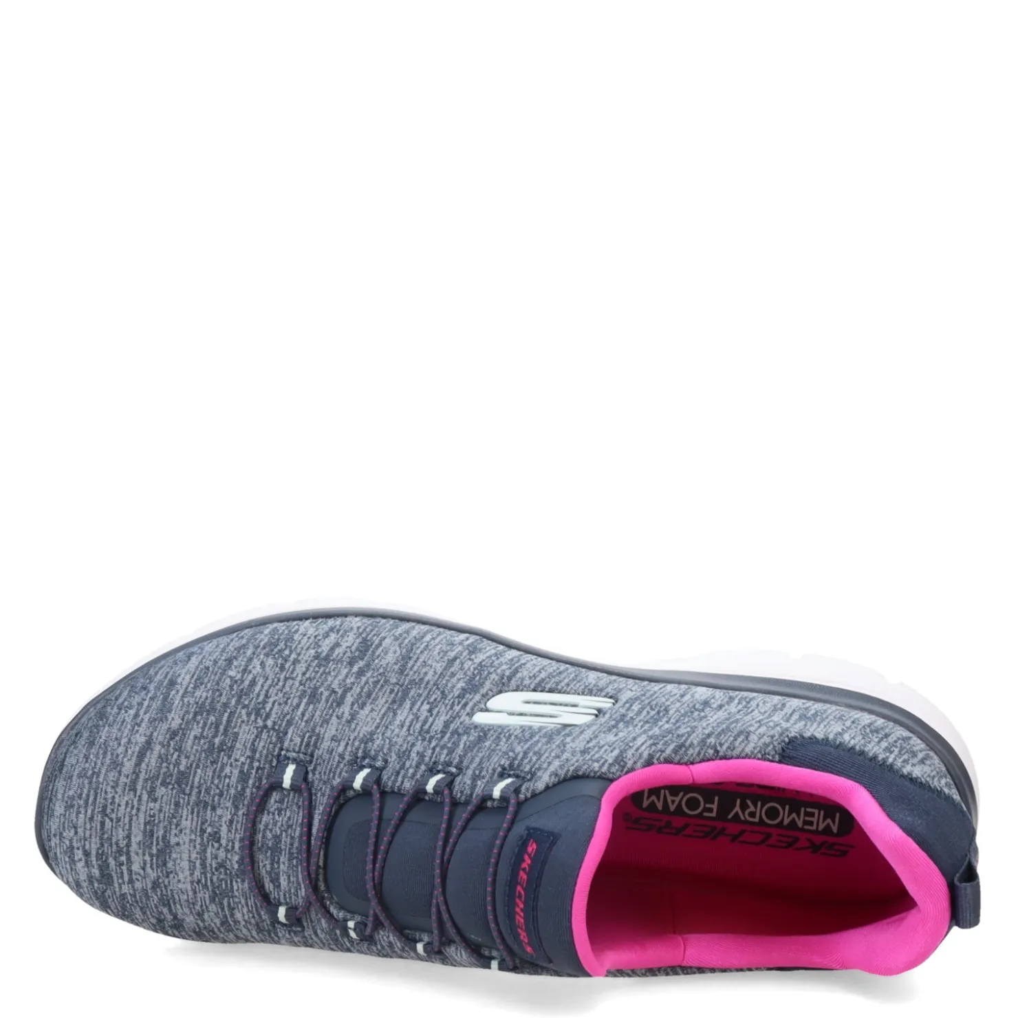 Walking*Skechers Women's , Summits - Quick Getaway - Wide Width Grey Navy Pink