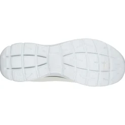 Walking*Skechers Women's , Summits - Cool Classic Sneaker - Wide Width White Silver