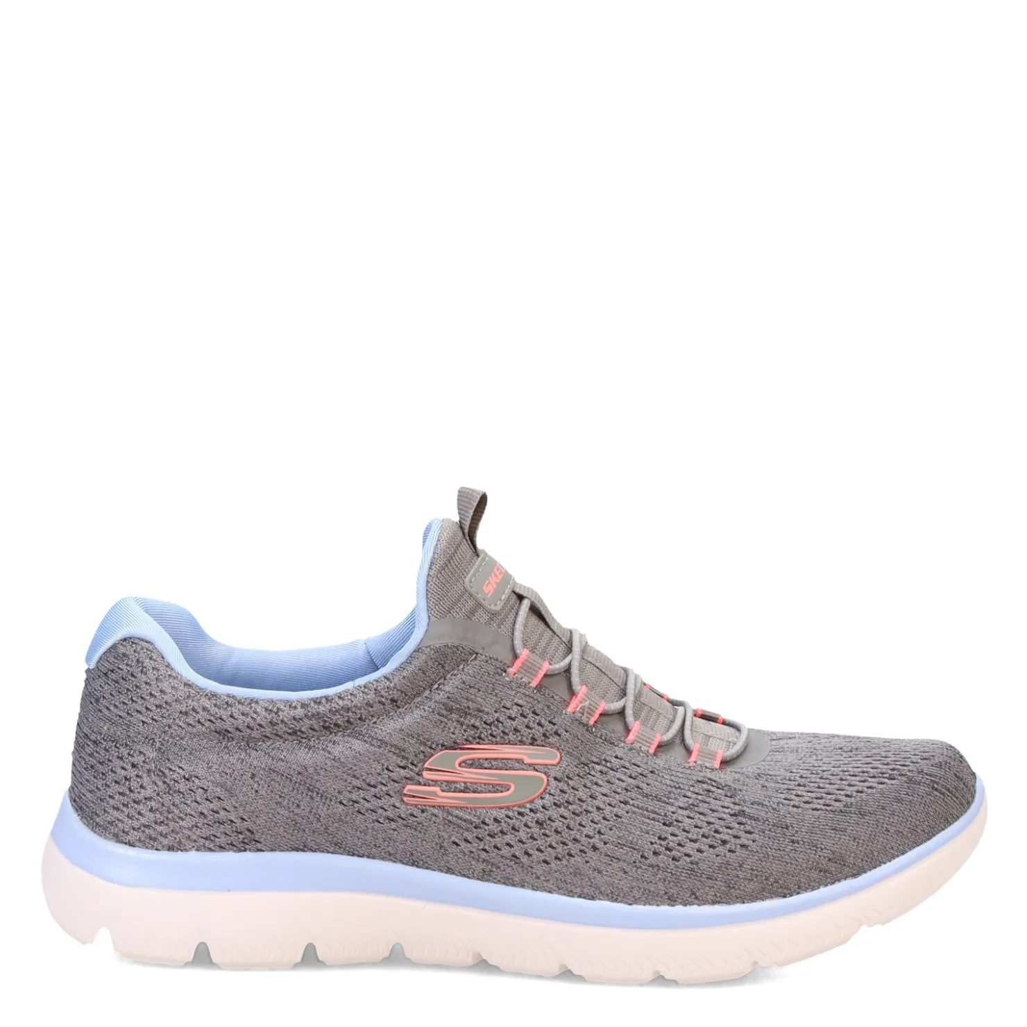 Walking*Skechers Women's , Summits - Fun Flair Sneaker - Wide Width Grey Multi