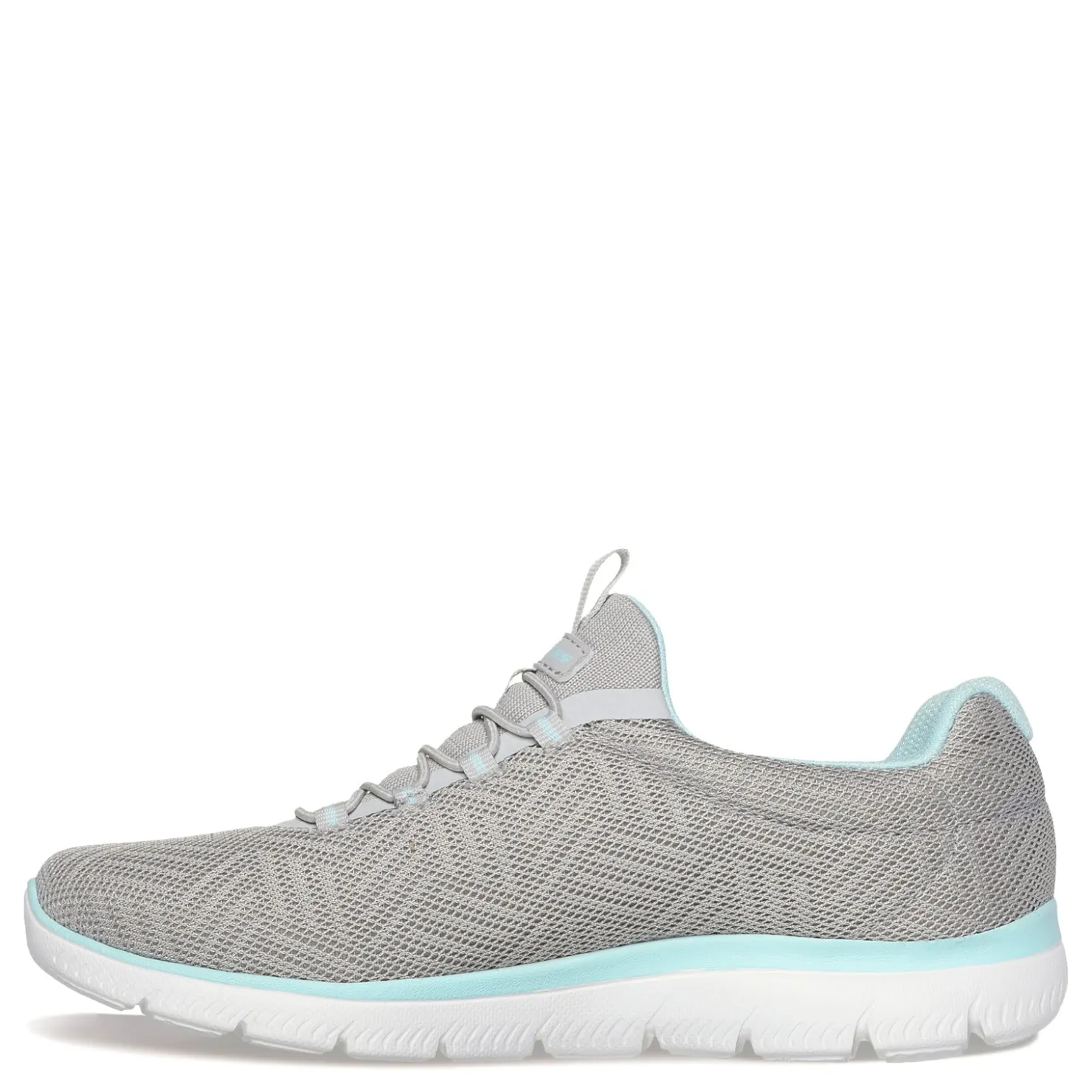 Walking*Skechers Women's , Summits - Artistry Chic Sneaker Grey Light Blue