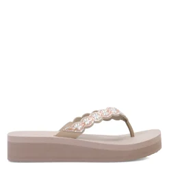 Flip Flops*Skechers Women's , Vinyasa - Happy Spring Sandal Taupe